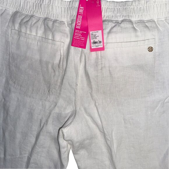 NWT Lilly Pulitzer 31" Deri Linen Palazzo Pant Size‎ XL in Resort White - Picture 8 of 8